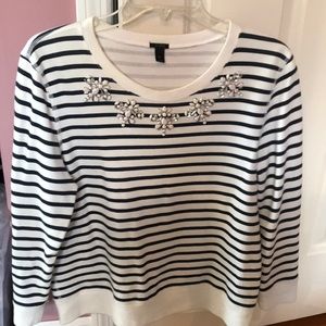 Jcrew striped sweatshirt